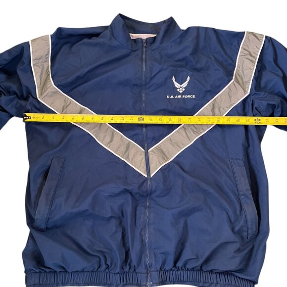 USAF Physical Training Uniform Windbreaker Jacket Men's Large Long US Air Force - Picture 6 of 9